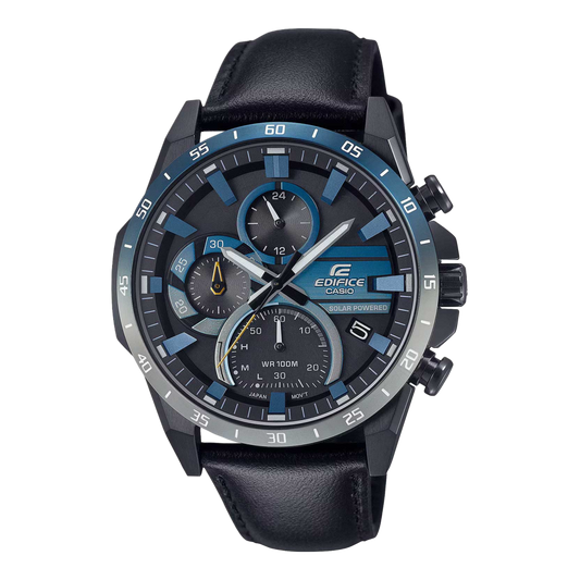 Casio Edifice Solar Chronograph Analog EQS-940NL-1AVUDF Sospensione Night Time Drive Series with Battery Level Indicator Men's Watch