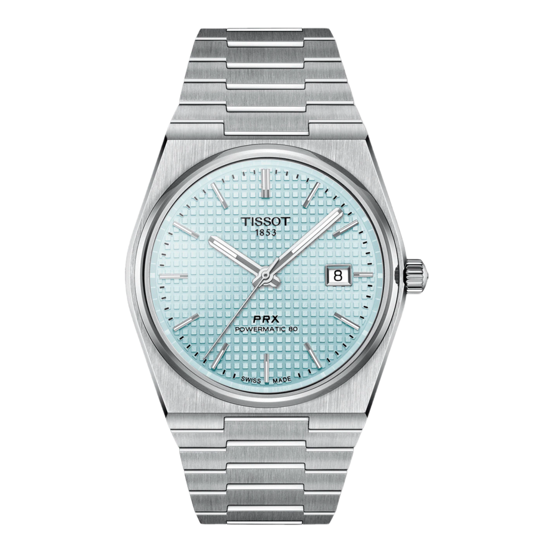 Tissot T1374071135100 PRX Ice Blue Powermatic 80 40mm Case Men's Watch