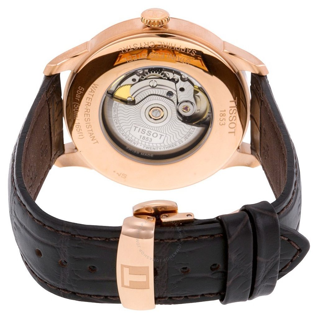 Tissot T0994073644800 Chemin Des Tourelles Brown Leather Strap Powerma mzwatcheslk