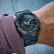 Casio G-Shock 2100 Series GA-2100CM-8AER Original Camouflage (45.4mm) Black Dial / Red Camo Resin Band
Men's Watch