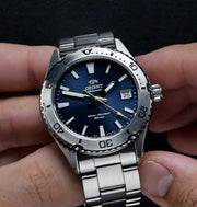 Orient RA-AC0Q02L10B Mako 40 Sports Automatic Blue Dial Steel Strap Men's Watch