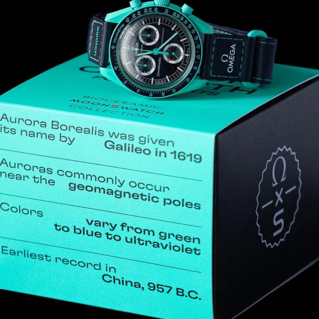 Omega x Swatch Speedmaster ‘Popular’ Mission on Earth- Polar Lights Chronograph Men’s Watch