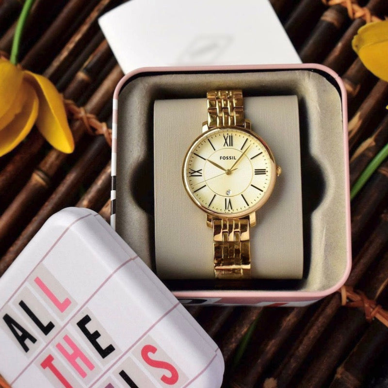 Fossil ES3434 Jaqueline Gold- Tone Stainless Steel  Women's Watch