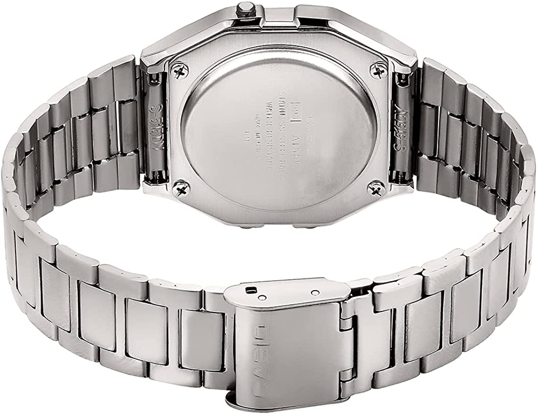 Casio A158WA-1DF Digital Stainless Steel Daily Alarm Men's Watch - mzwatcheslk srilanka