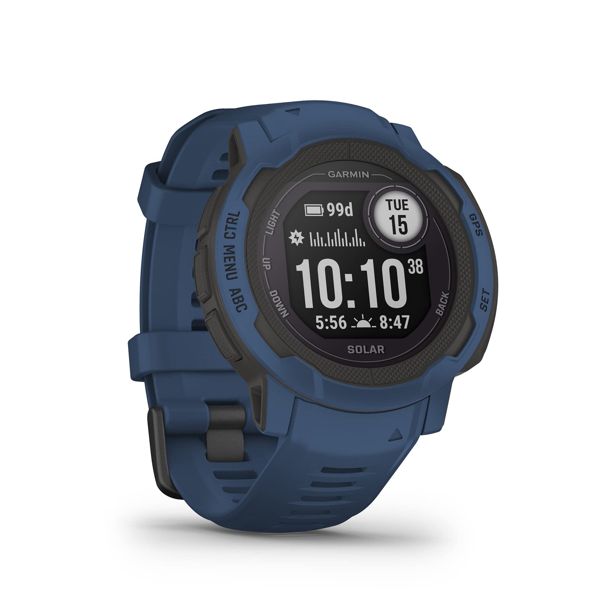 Garmin 010-02627-06 Instinct 2 Solar Tidal Blue Silicone Strap Men's & Women's Watch - mzwatcheslk srilanka