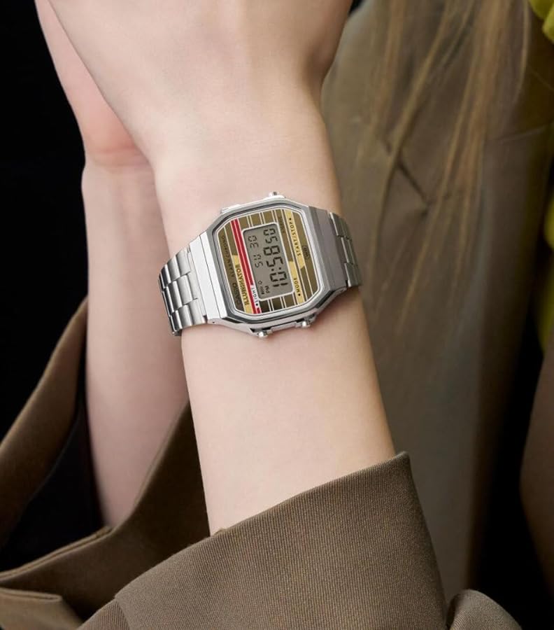Casio A168WEHA-9AEF Vintage Illuminator Alarm Chrono Stainless Steel Men's & Women's Watch