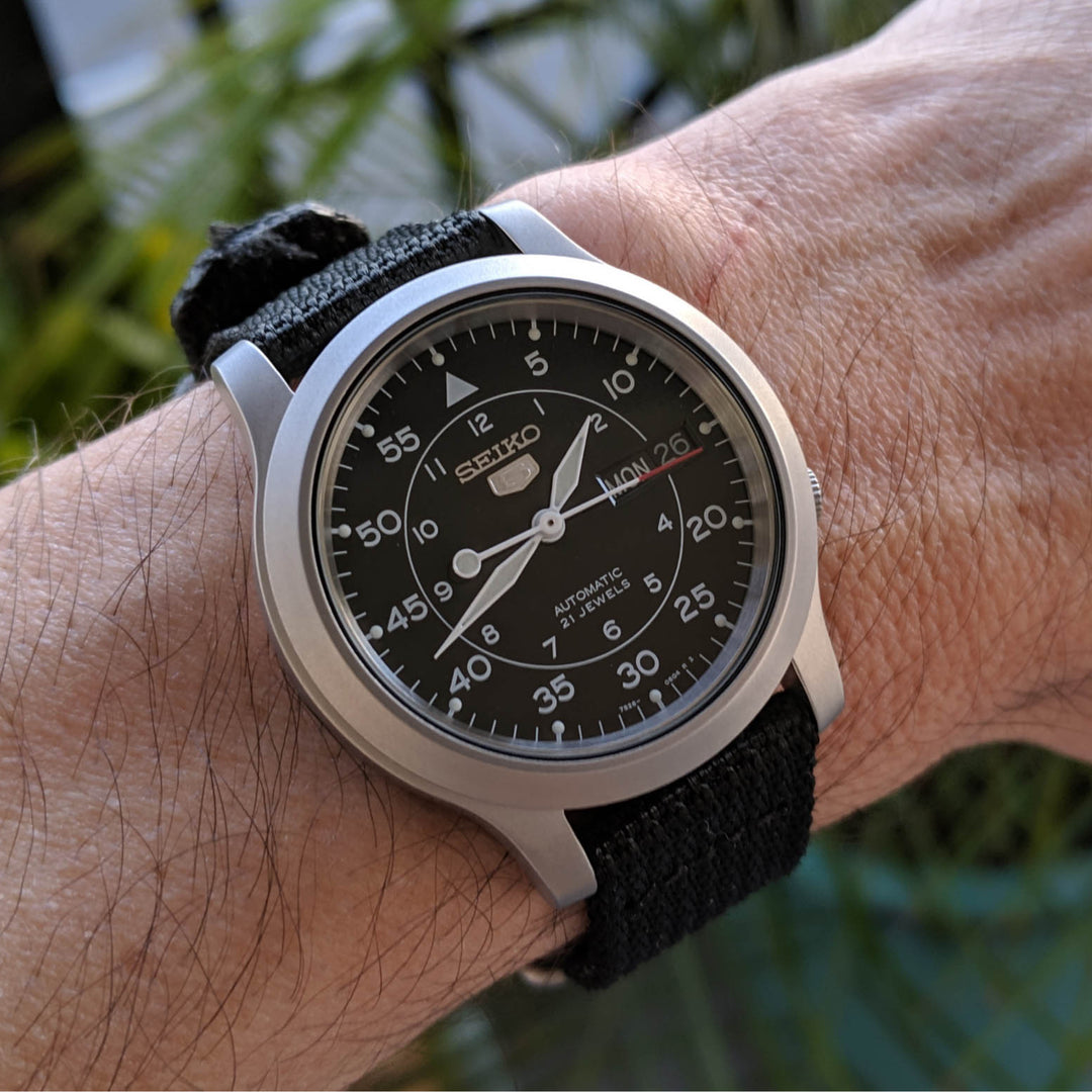 Seiko 5 SNK809K2  ‘Popular’ Military Automatic Black Men's Field Watch