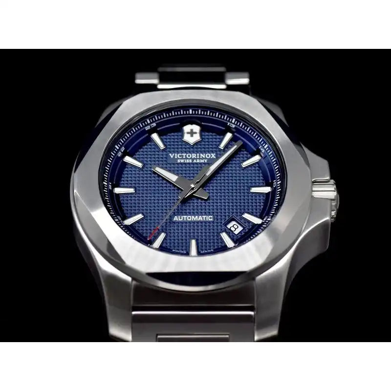 Victorinox Swiss Army 241835 I.N.O.X Mechanical Blue Dial Silver Bracelet Men's Watch - mzwatcheslk srilanka