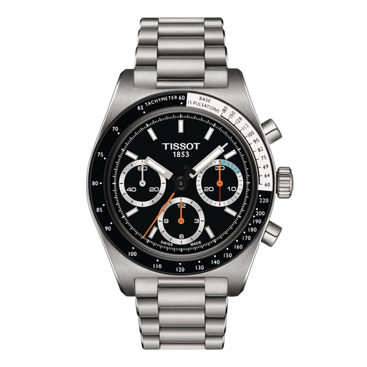 Tissot PR516 Mechanical Chronograph (41mm) Black Dial / Stainless Steel Bracelet  T1494592105100 Men’s Watch