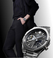 Casio EDIFICE Bluetooth ECB-S10D-8ADF Dual-Display (43mm) Grey Dial / Stainless Steel Bracelet Men's Watch