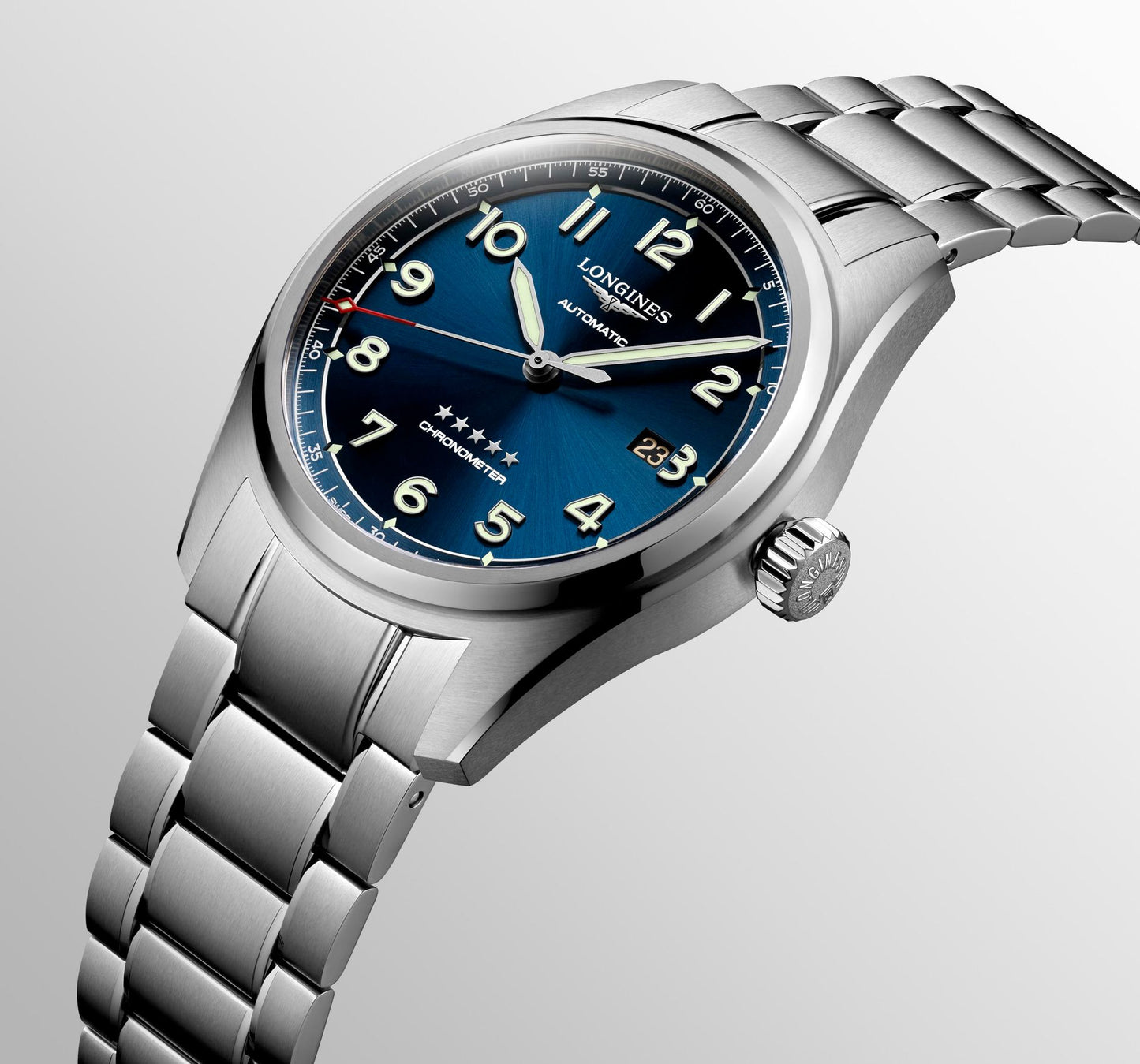 LONGINES L38114936 Spirit 42mm Stainless Steel Blue Dial Automatic Men's Watch - mzwatcheslk srilanka