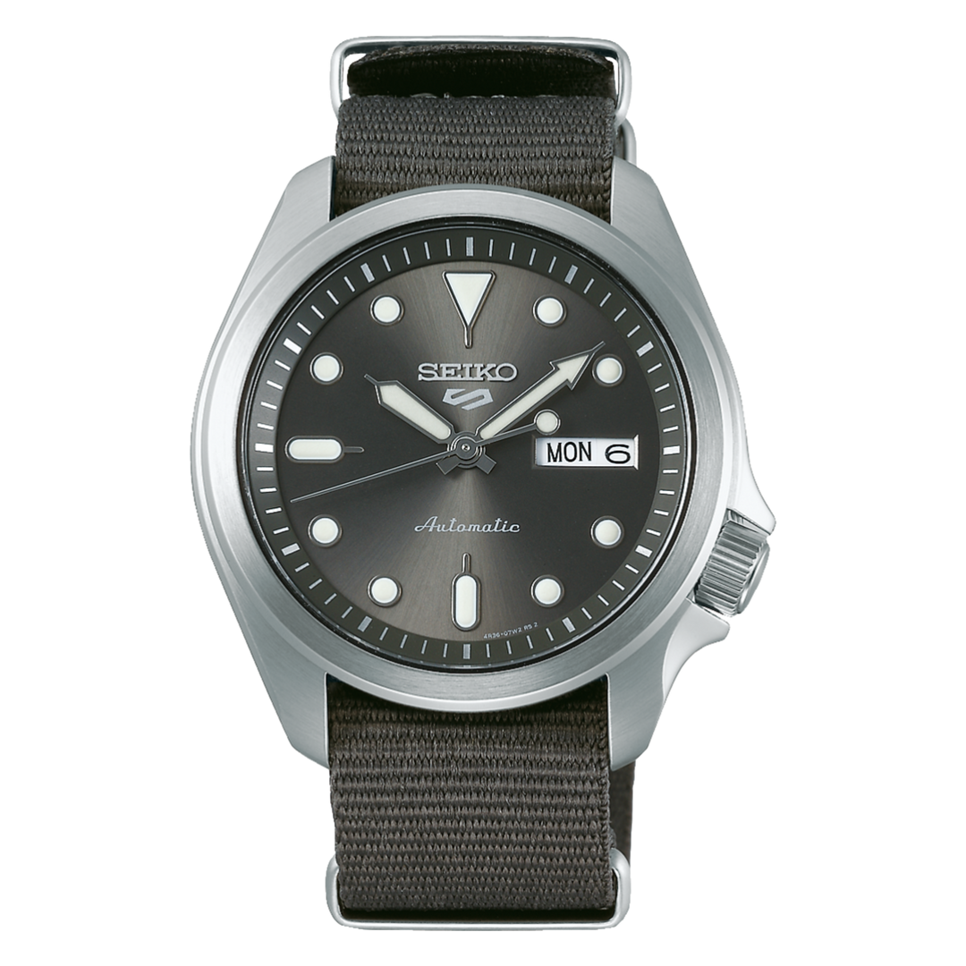 Seiko 5 Sports ‘Gentlemen’ SRPE61K1  Automatic Canvas Strap Grey Dial Men's Field Watch