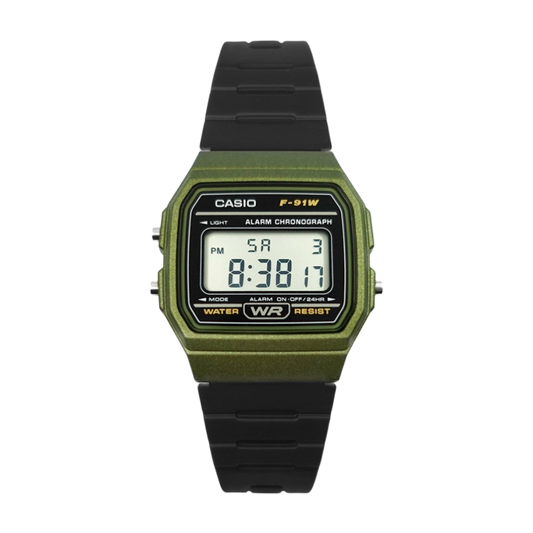 Casio Casio F-91WM-3A Classic Chronograph Military Green Men's/Unisex Watch