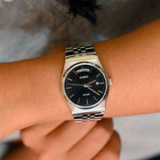 Casio MTP-B146D-1AV ‘New’ Sunburst Midnight Black Analogue Quartz Stainless Steel Men’s & Women’s Watch