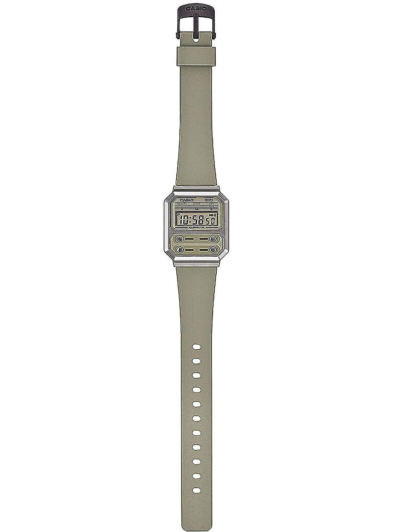 Casio A100WEF-3AEF Classic A100 Colour Collection Digital Dial Green Plastic Strap Men's & Women Watches - mzwatcheslk srilanka