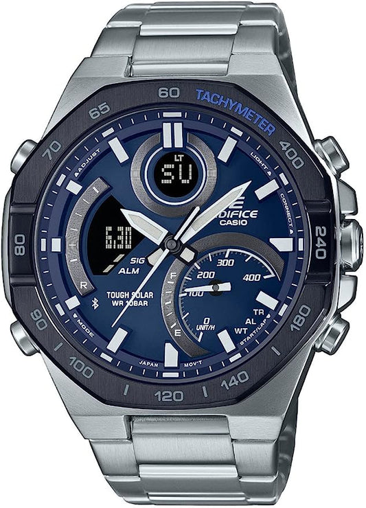 Casio ECB-950DB-2AEF Edifice Blue Dial Stainless Steel Bracelet Men's Watch - mzwatcheslk srilanka