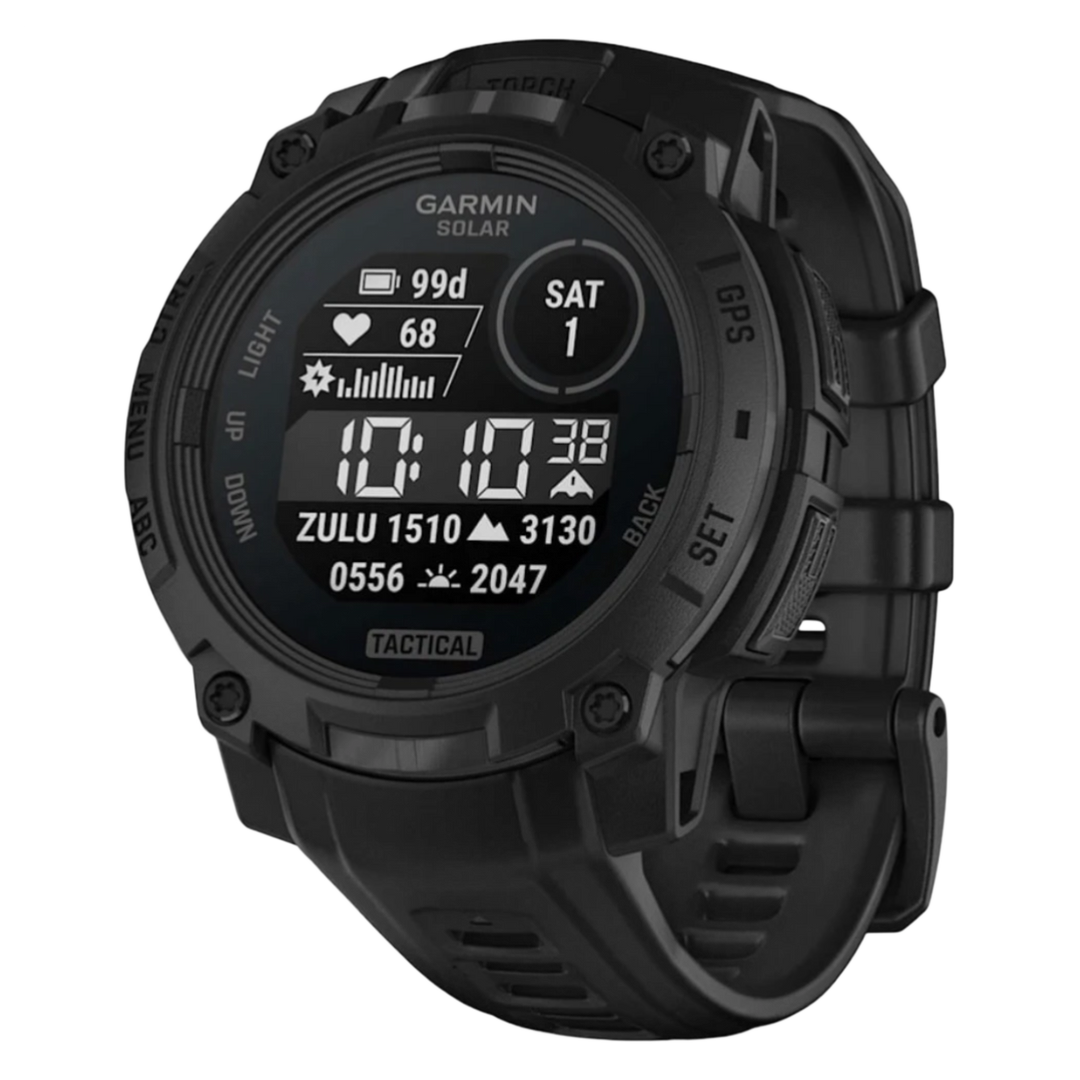 Garmin Instinct 3 - Tactical Edition Solar 010-02934-50 Outdoor GPS Smartwatch (45mm) Black with Black Band Men's & Women's Watch