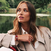 Tissot SRV Quartz (21.8mm) T1601101642300 Red Sunray Dial / Red Alligator Leather Strap Women's Watch