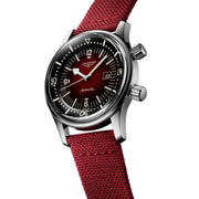 LONGINES L33744402 LEGEND DIVER Red Fabric Strap Watch Men's Watch - mzwatcheslk srilanka