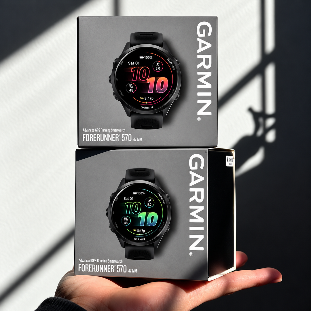 Garmin  Forerunner® 570 010-02970-00 (42mm) in Slate Gray Aluminum with Translucent Black/Black Band Men’s/Women’s Watch