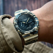 Casio G-Shock 2100 Series GA-2100CM-5AER Original Camouflage (45.4mm) Black Dial / Green Camo Resin Band Men's Watch