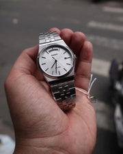 Casio MTP-B146D-7AV ‘New’ Silver White Analogue Quartz Stainless Steel Dial Men’s & Women’s Watch