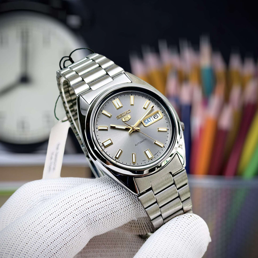 Seiko 5 Automatic SNXS75K1 ‘Rare model’ Silver Grey Sunburst Dial Men's Watch