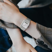 Casio Vintage AQ-230EM-7A Dual Time Display 30mm Silver Dial Mesh Band Stainless Steel Men’s & Womens Watch