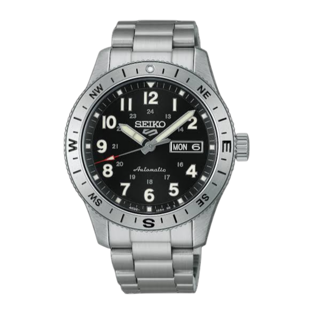 Seiko 5 Sports HDB006K1 Field In Camo Black (41mm) Black Dial / Stainless Steel Bracelet Men’s Watch