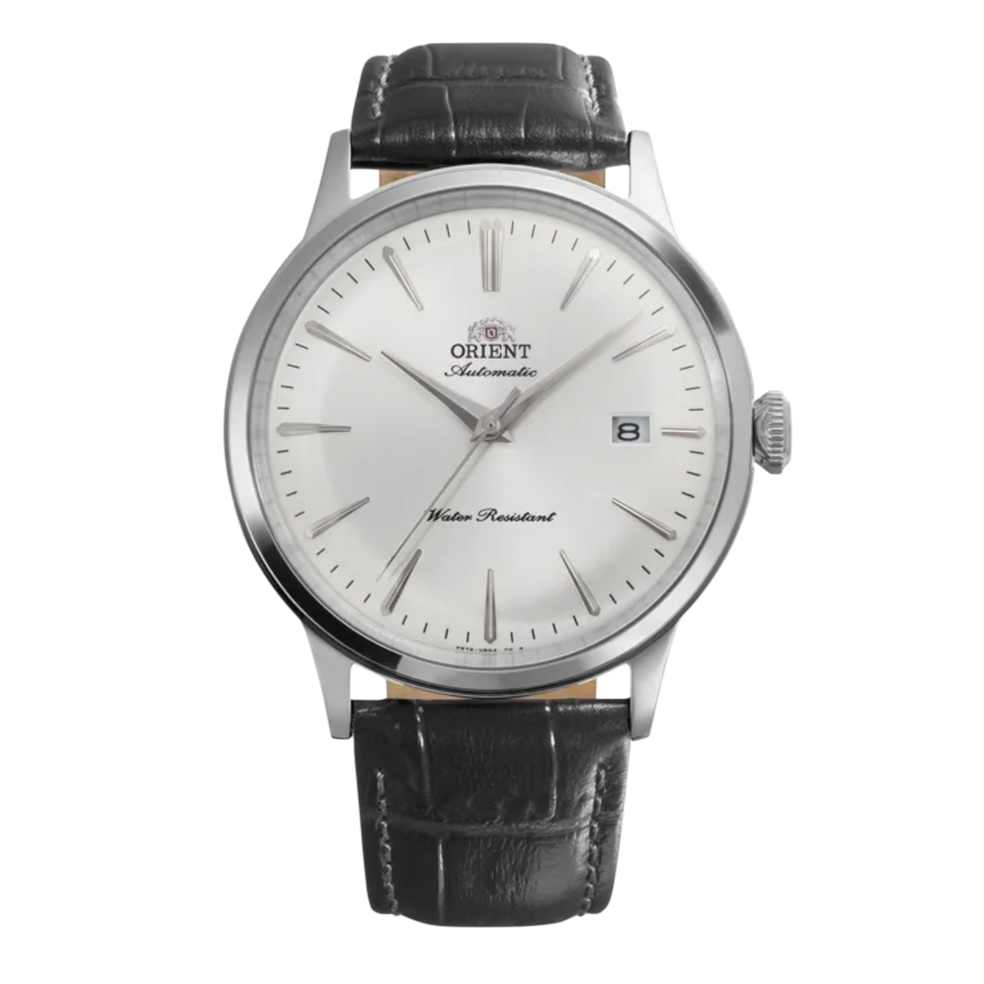 Orient RA-AC0031S Bambino Mechanical 40mm White Dial Black Leather Men's Watch