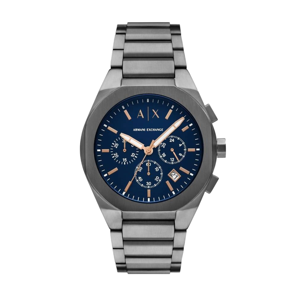 Armani Exchange AX4182 Chronograph (42mm) Blue Dial / Gunmetal Stainless Steel Bracelet
Men's Watch