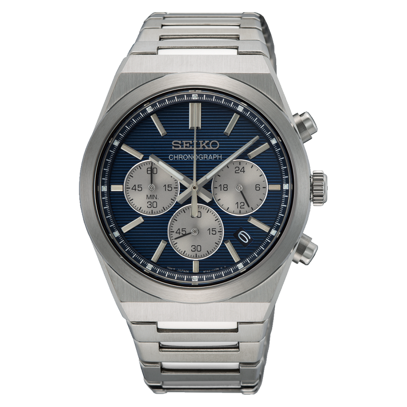 Seiko Discover More SSB453P1 ‘PRX Style’ Chronograph Quartz Blue Dial Sapphire Crystal Men's Watch