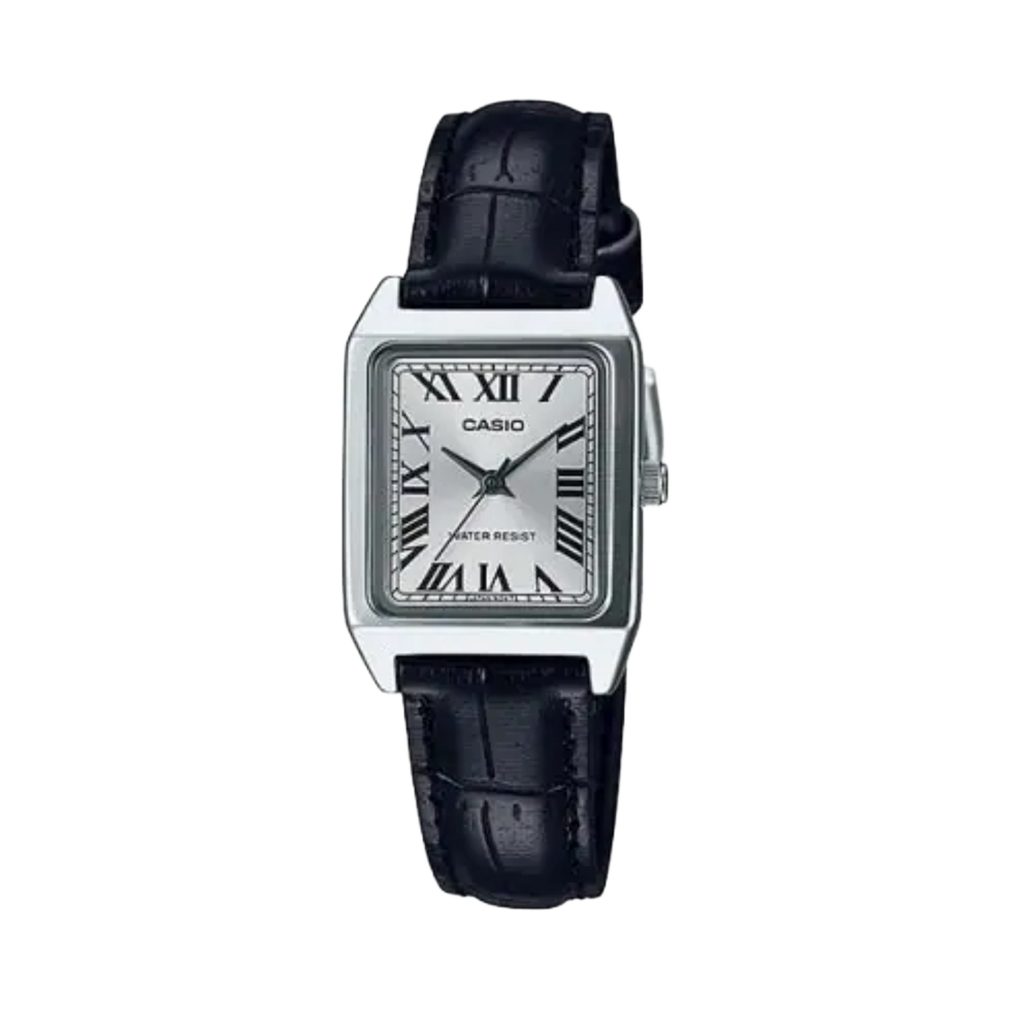 Casio LTP-V007L-7B1  Cartier Tank Style Analog Quatrtz Black Leather Strap Women’s Watch