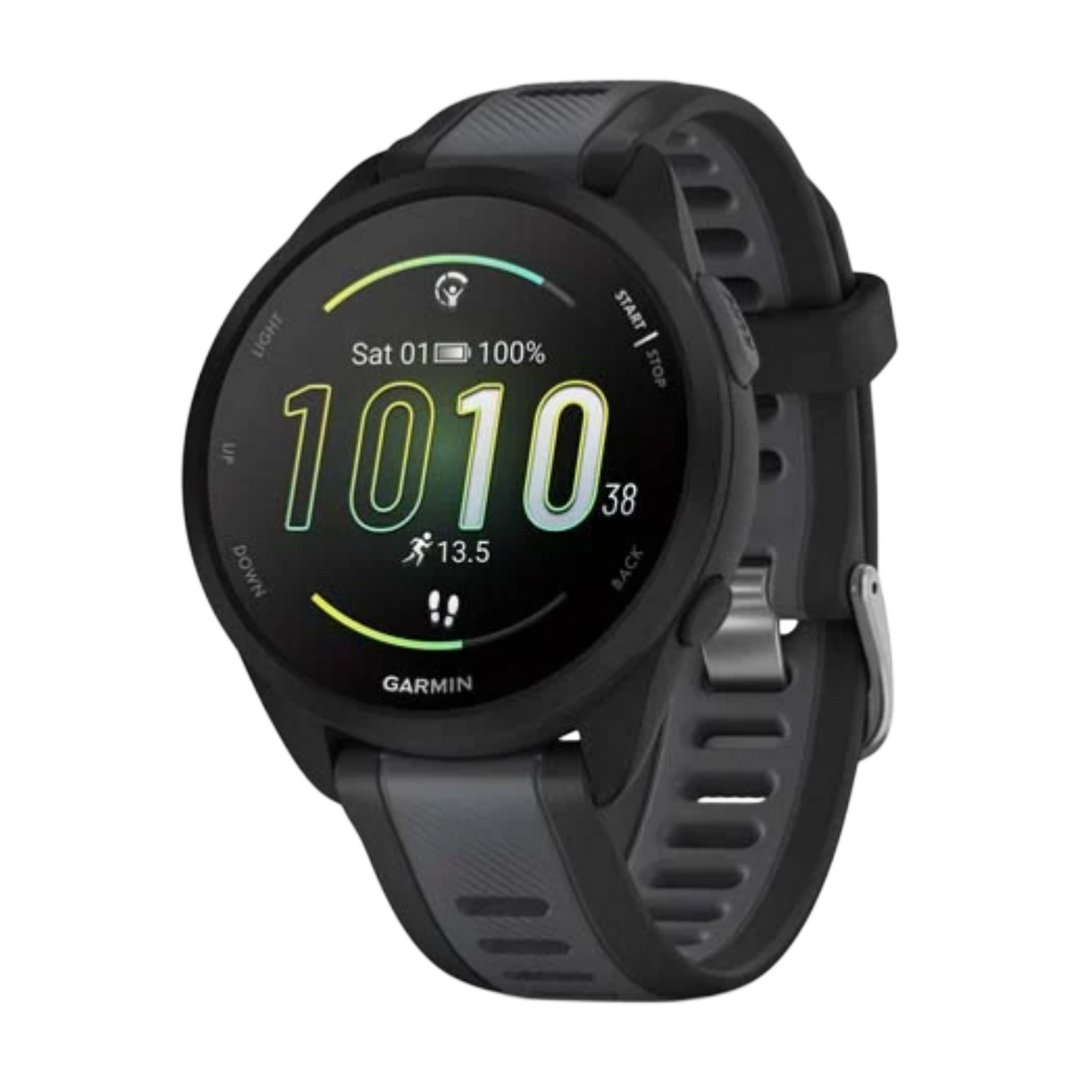 Garmin  Forerunner® 165 010-02863-20 Black Bezel and Case with Black Silicone Band
Watch