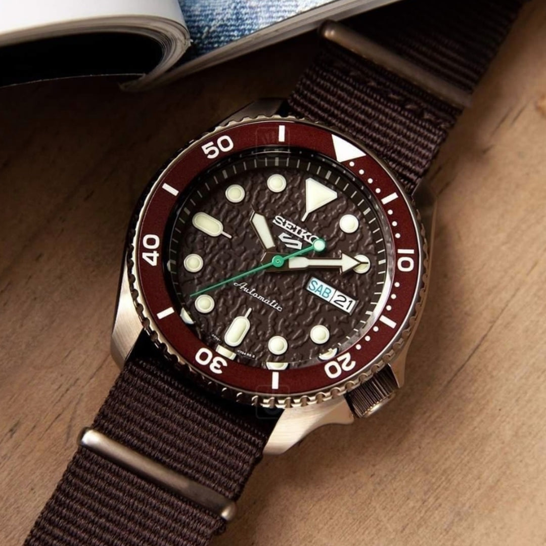 Seiko 5 Sports SRPD85K1 Field  Nylon Strap Brown Dial Men's Watch