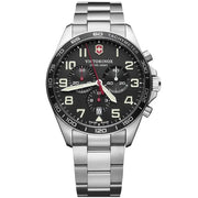 Victorinox Swiss Army 241855 Fieldforce Chronograph Stainless Steel Bracelet Black Dial Men's Watch - mzwatcheslk srilanka