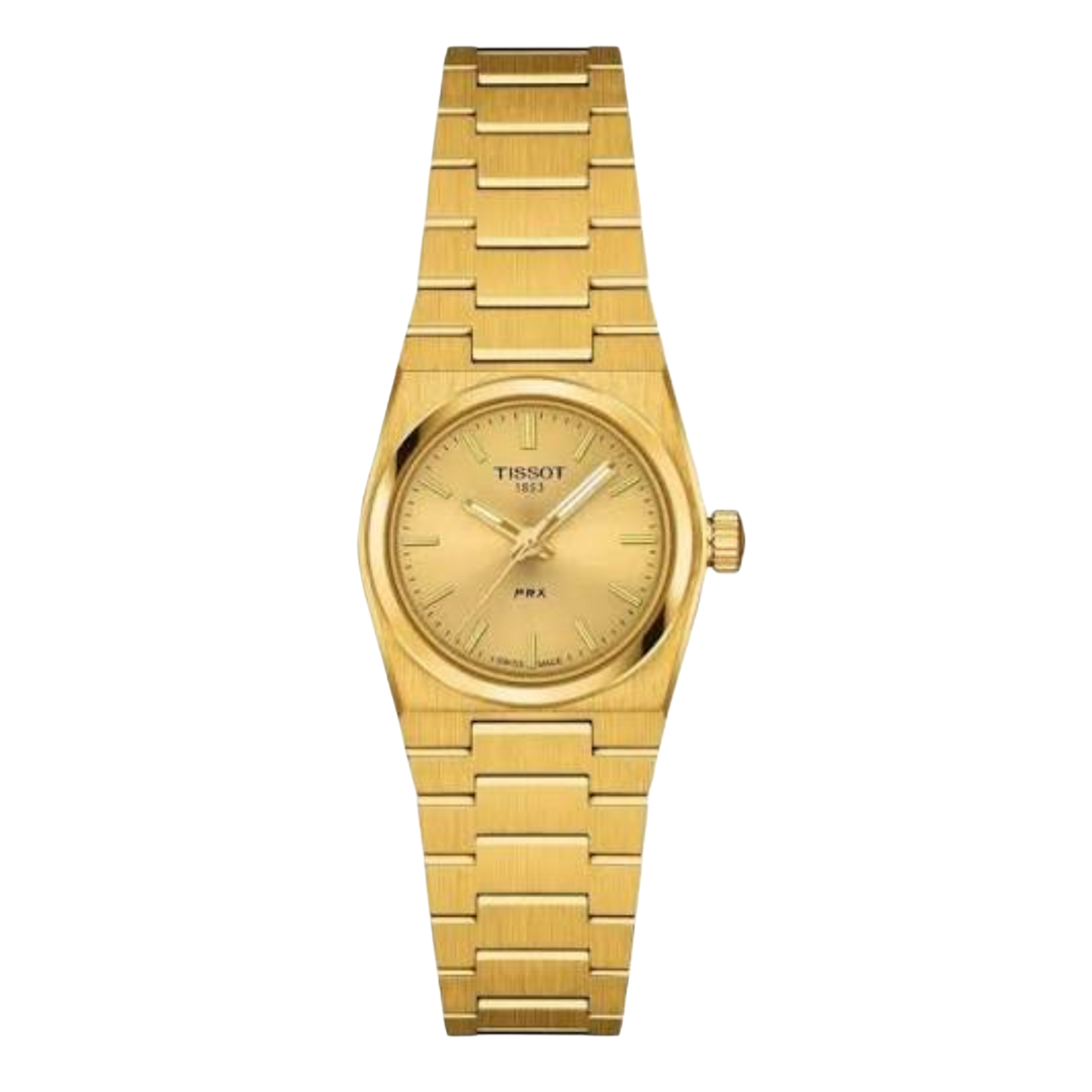 Tissot PRX T1370103302100 Quartz (25mm) Gold Dial / Gold PVD Stainless Steel Bracelet
Women's Watch