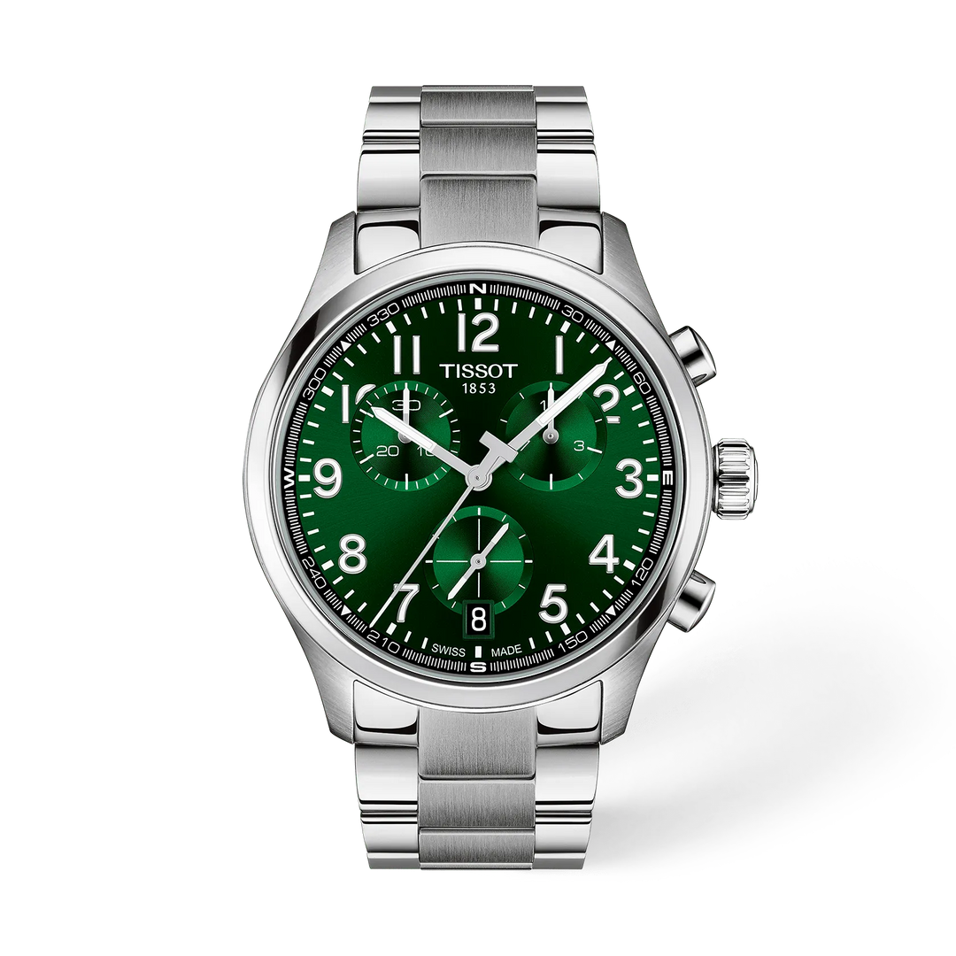 Tissot Chrono L Quartz (42mm) T1164171109200 Green Dial / Stainless Steel Bracelet Men's Watch