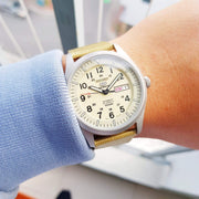 Seiko 5 Sports Military SNZG07K1  Nylon Strap Cream Dial Automatic Men's Watch