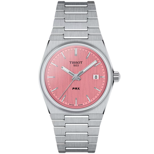 Tissot PRX T1372101133100 (35mm)  Pink Dial / Stainless Steel Bracelet Dial Unisex Watch