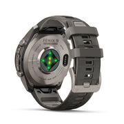 Garmin Fenix 9 Pro 010-04338-01 InReach Solar 47mm Premium GPS Smartwatch - Titanium With Pebble Grey Silicone Men’s Watch