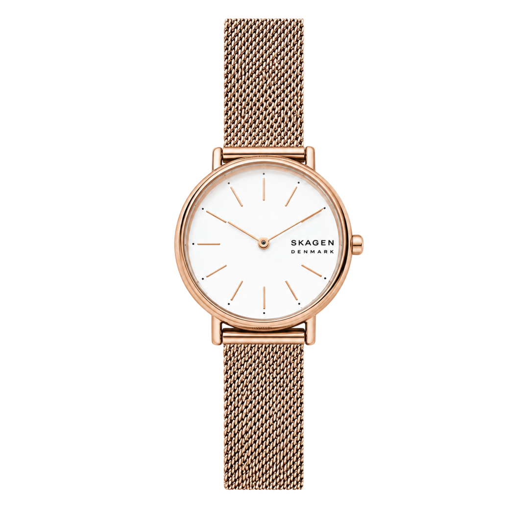 Skagen SKW2694 Signatur Slim Rose Gold-Tone Steel Mesh Strap Women's Watch