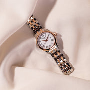 Tissot T-Classic Dream T1292102201300 Two Tone Rose Gold White Dial Stainless Steel  Women’s Watch