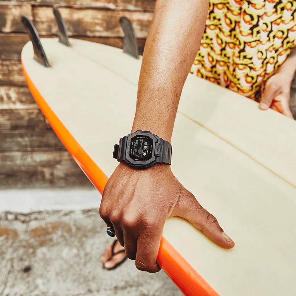 Casio Gshock G-LIDE GBX-100BS-1DR Surf Digital Dial Black Resin Strap Men's Watch