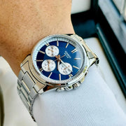 Casio MTP-1375D-2A1VDF Quartz Multi-function  (38.5mm) Blue Sunray Dial / Steel Bracelet Men’s Watch