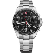 Victorinox Swiss Army 241899 FieldForce Classic Chrono Stainless Steel Bracelet Black Dial Men's Watch - mzwatcheslk srilanka