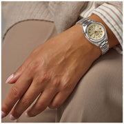 Seiko 5 Sports SRE023K1 ‘Hebitama’ SNXS Automatic (32mm) 'Double Cream' Dial / Stainless Steel Bracelet Women's Watch