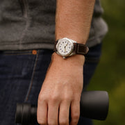 Hamilton Khaki Field Expedition H70225510 Automatic (37mm) White Dial / Brown Leather Strap Men's Watch