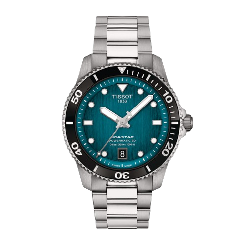 Tissot T1208071109100 Seastar 1000 Powermatic 80 40mm Blue Dial Stainless Steel Bracelet Men's Watch