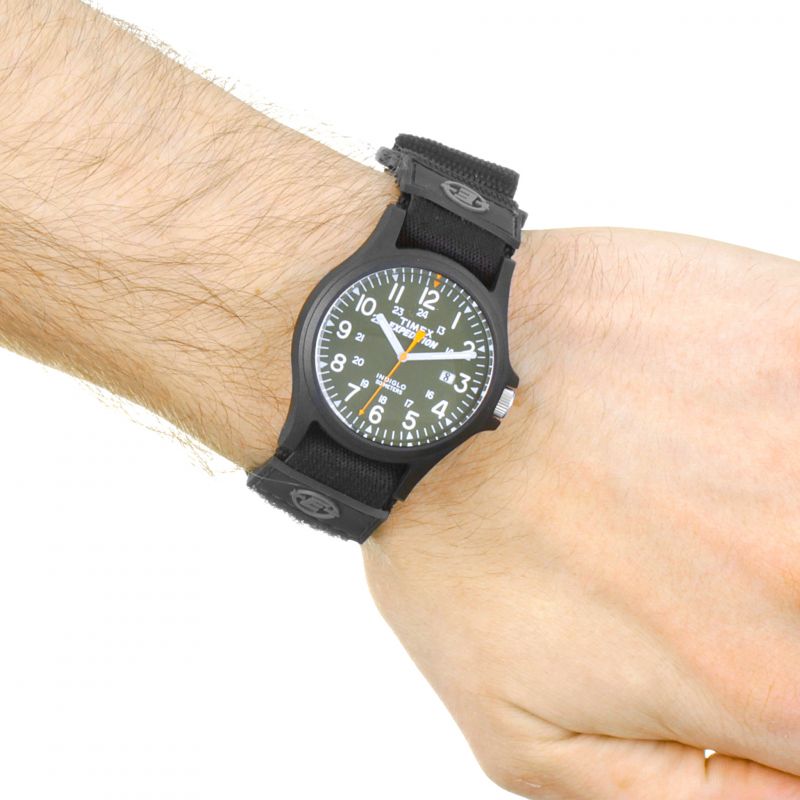 Timex Acadia Orologio Uomo 42mm – Cinturino Arancione E Cassa Nera